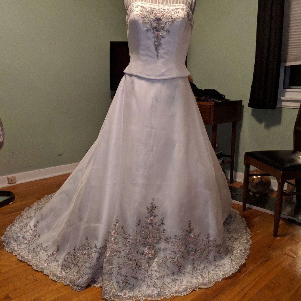 Oleg Cassini ivory wedding gown
